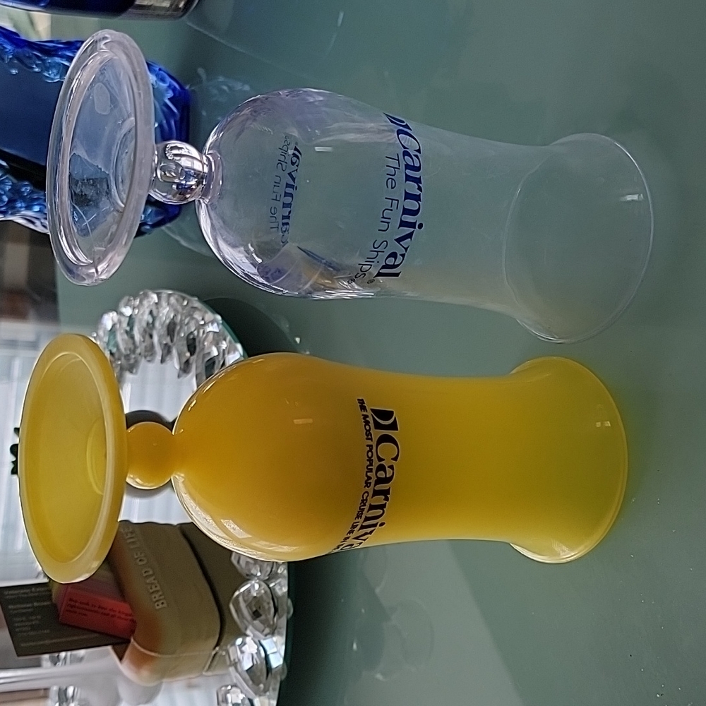 Carnival cruise collector drink cups. (2) plastic